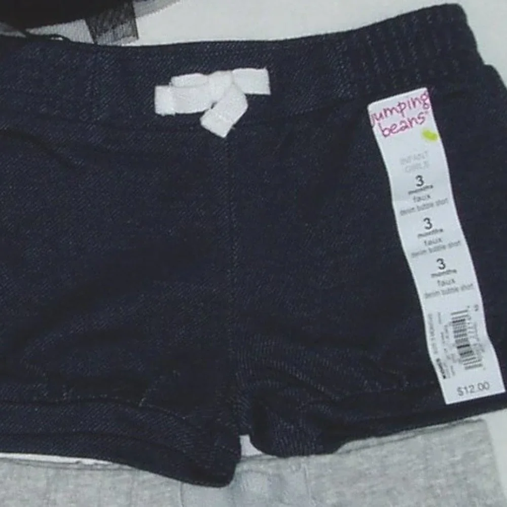 3M Lot Baby Girls 5 pc Skort Shorts Diaper Cover - Picture 5 of 14